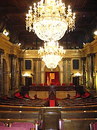 Session chamber of the Palace of Parliament