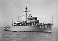 Portuguese minesweeper NRP Graciosa (M417) in 1955 built by Buger Boat Co.