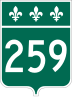 Route 259 marker