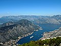 Vista desde Lovćen a Bahía de Kotor