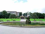 Fountain and basin in People's Park