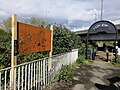 Ridgeway interpretation board (on the left) at Cory Bridge by Abbey Wood based artist, Ellen Strachan[101][102][103]