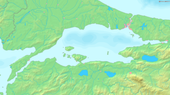 Mappa del mar di Marmara