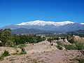 La sierra de Famatina depuis la ville