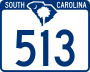 South Carolina Highway 513 marker
