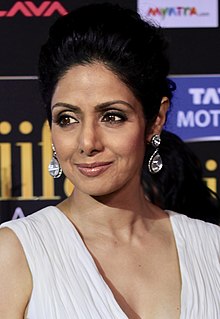 A smiling Sridevi at an event