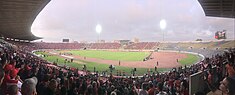 Estadio Mohammed V en Casablanca durante un encuentro de la African Champions League entre Wydad Casablanca y Horoya FC en 2018