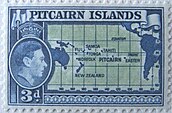 One of the first stamps from the Pitcairn Islands