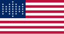 33-star US flag with stars in diamond pattern