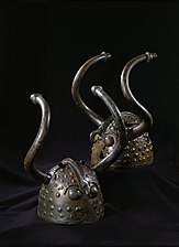 The Veksø horned helmets, from the later Bronze Age (c. 1100-900 BC).