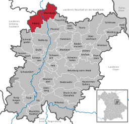 Läget för Wernberg-Köblitz i Landkreis Schwandorf