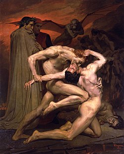 Dante and Virgil in Hell, by William-Adolphe Bouguereau (1850)