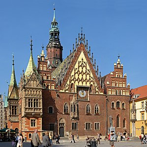 Wrocław Town Hall, by Kolossos (edited by Jacek Halicki)
