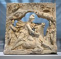 Image 50Marble relief of Mithras slaying the bull (2nd century, Louvre-Lens); Mithraism was among the most widespread mystery religions of the Roman Empire. (from Culture of ancient Rome)