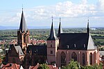 Blick von Burg Landskron aus auf die Katharinenkirche