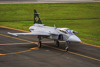 F-39E Gripen, det nya brasilianska stridsflygplanet (tillverkat i Sverige).