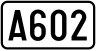 Cartouche signalétique représentant la A602