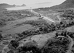 Bataan Peninsula on 24 January 1945, with Mariveles Seaplane base, port and Airfield. Japan is bombing the runway. Mariveles surrendered on April 10, 1942 the start of Bataan Death March. Mariveles was retaken in February 1945