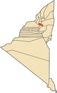 Location of Metarfa commune within Adrar Province