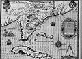 Image 33A 1591 map of Florida by Jacques le Moyne de Morgues. (from History of Florida)