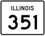 Illinois Route 351 marker