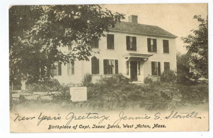 Isaac Davis birth house (front) circa 1905