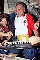 Jean-Loup Chrétien et son clavier en 1997.