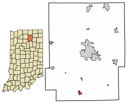 Location of Silver Lake in Kosciusko County, Indiana.