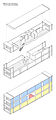 Axonometric view of a typical unit in the Unité d'Habitation