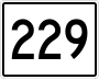 State Route 229 marker