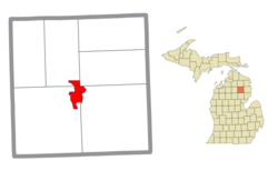 Location within Oscoda County