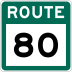 Route 80 marker