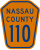 County Route 110 marker