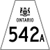 Highway 542A marker