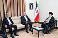 Haniyeh meets with Khamenei, hours before his death.