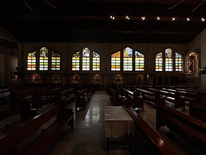 Nave Stained Glass in the Gospel Side[g] and Canopy of the Sacred Heart of Jesus