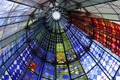 Interior view of Clarke's Stamford Cone (1999), a 14m high stained glass sculpture for the headquarters of UBS