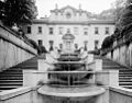 The Swan House in black and white