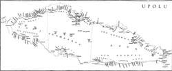 Ātua, comprising the eastern third of Upolu Island on map of 1924