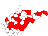 County distribution map.