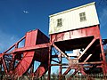 Engine house and counterbalance weight