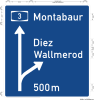 German direction sign