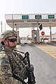 A port of entry at Shir Khan Bandar in northern Afghanistan near the Tajikistan border guarded by American military personnel prior to their withdrawal from Afghanistan, following which the Taliban assumed control over border checkpoints between Afghanistan and its neighbours.