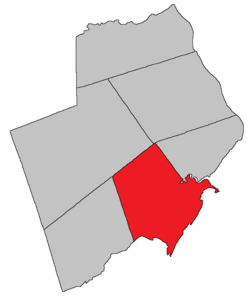 Location within Albert County.