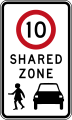 Shared zone sign