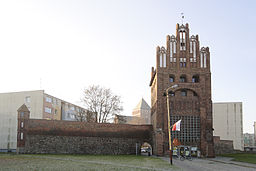 Den medeltida stadsporten Brama Wolińska.