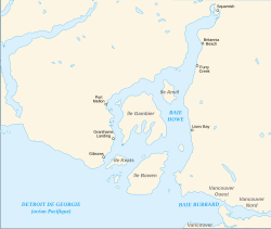 Carte de la baie Howe.