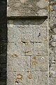 Two sundials on a buttress at St Mary's in Chalgrove, Oxfordshire, England