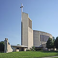 Church of Saint Francis Xavier, Kansas City, Missouri, one of several churches designed by architect Barry Byrne incorporating architectural sculpture by Iannelli