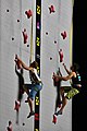 Two competitors in the 2018 Climbing World Championships